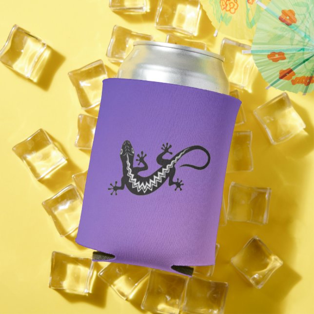 Enfriador De Latas Símbolo nativo americano de lagarto (Verano in situ)