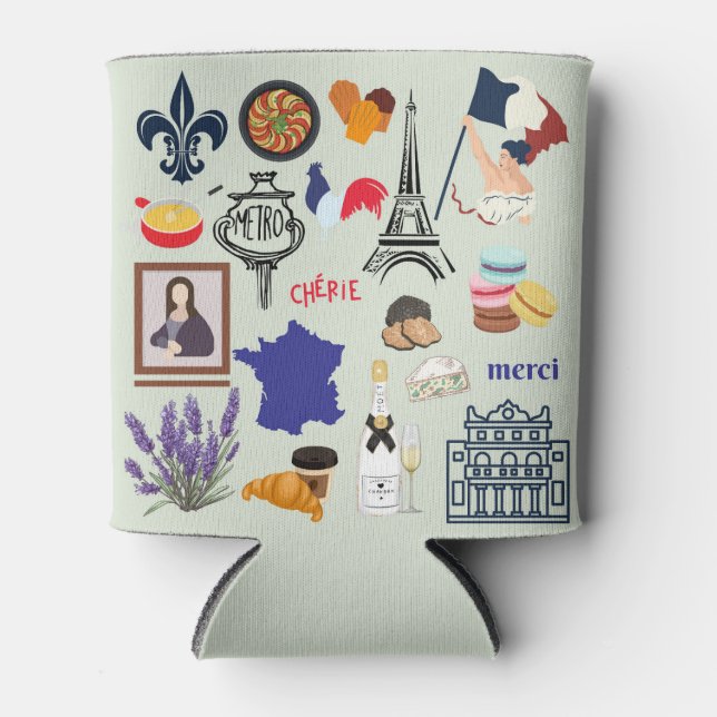 Enfriador De Latas Símbolos de Francia (Anverso)