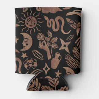 Enfriador De Latas Símbolos místicos: serpiente, sol, luna.