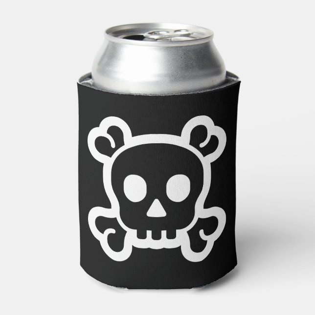 Enfriador De Latas Símbolos simples / iconos - SKULL & BONES + ideas (Lata Anverso)