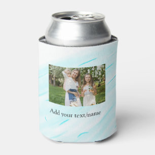 Enfriador De Latas Simple cielo azul pastel minimalista de acuarela a