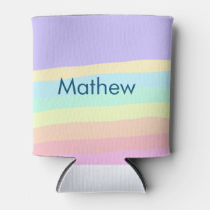 Enfriador De Latas simple letra inicial monograma añada su nombre