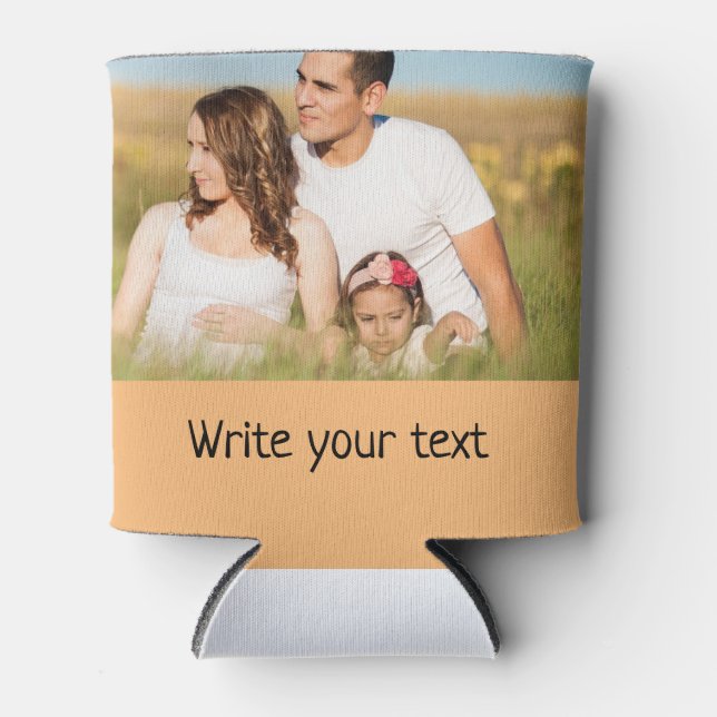 Enfriador De Latas simple mínimo añadir navidades de fotos de texto c (Anverso)