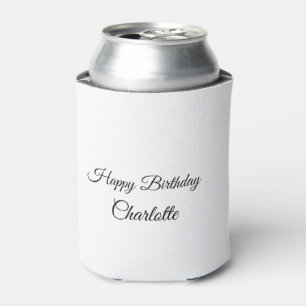 Enfriador De Latas SIMPLE MÍNIMO.CUTIE AGREGAR NOMBRE BEBÉ feliz cump