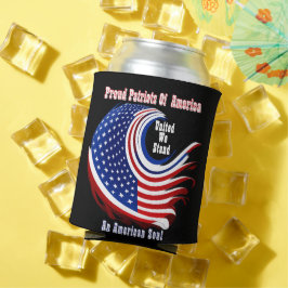 Enfriador De Latas Simplemente Inspirados Orgullosos Patriotas De Amé