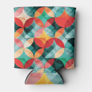 Enfriador De Latas Sinfonía del Círculo: Colorful Abstract Vintage
