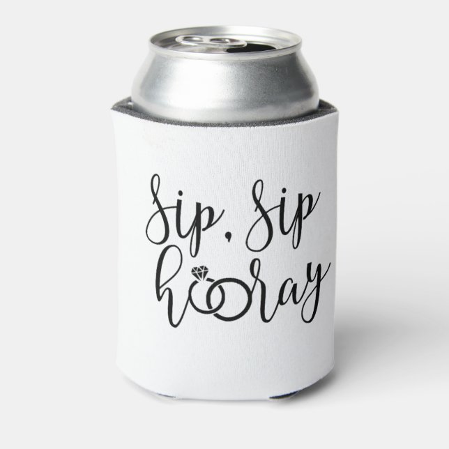 Enfriador De Latas Sip Sip Hooray Bachelorette (Reverso de la lata)