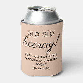 Enfriador De Latas Sip Sip Hooray Wedding Favor Deert Sand Funny