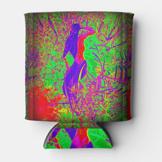 Enfriador De Latas sirena retro hippie groovic (Anverso)