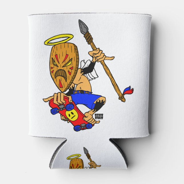 Enfriador De Latas Skater Tiki (Anverso)