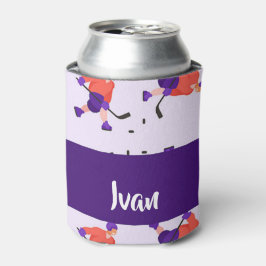 Enfriador De Latas Skating ice hockey player pattern