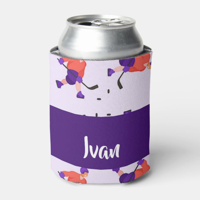 Enfriador De Latas Skating ice hockey player pattern (Lata Anverso)
