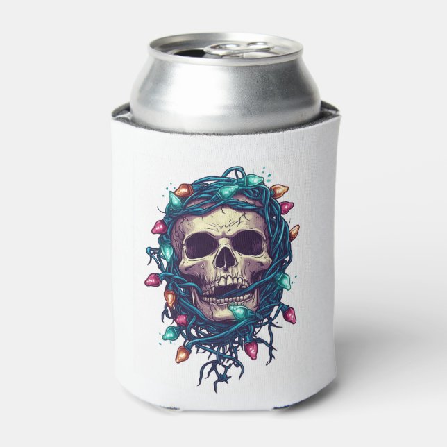 Enfriador De Latas Skullmas enmarañadas � divertida edición de Navida (Lata Anverso)