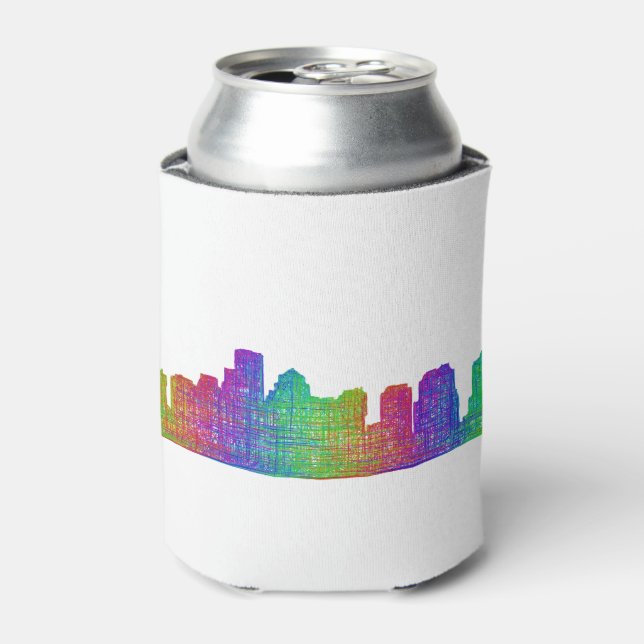 Enfriador De Latas Skyline de Boston (Lata Anverso)