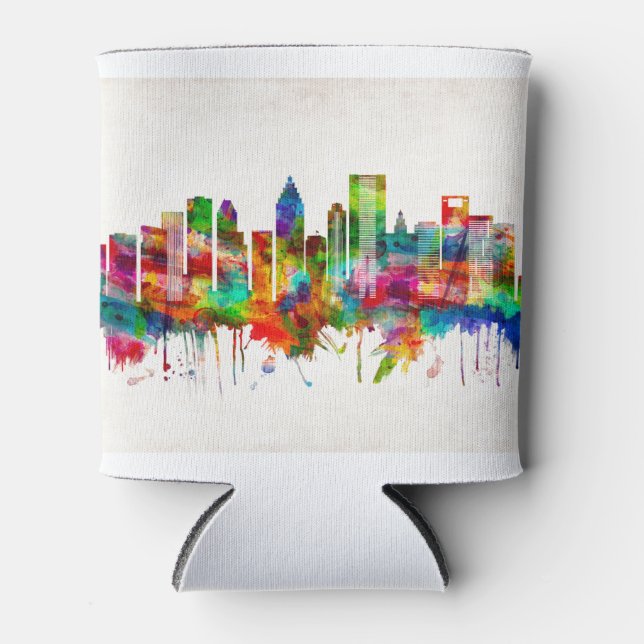 Enfriador De Latas Skyline de Houston Texas (Anverso)