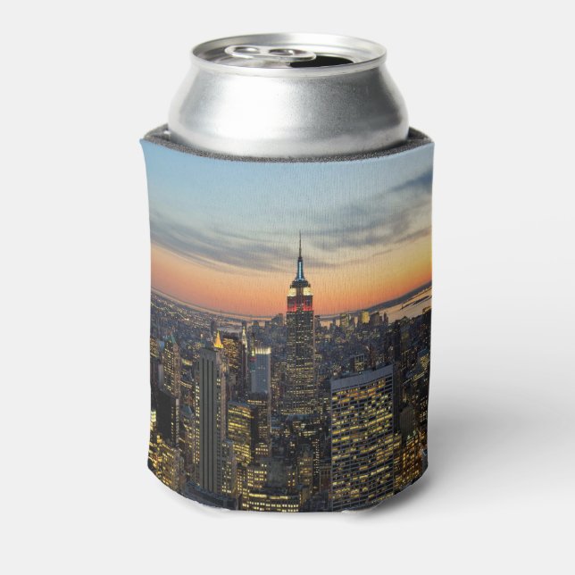 Enfriador De Latas Skyline de Nueva York (Reverso de la lata)