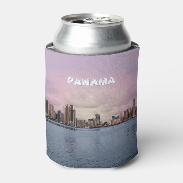 Enfriador De Latas Skyline de Panamá (Lata Anverso)