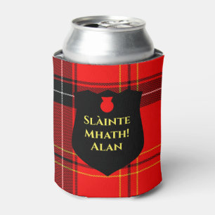 Enfriador De Latas Slàinte Mhath Escocia Cheque Rojo Tartán