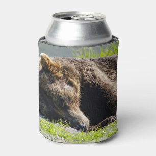 Enfriador De Latas Sleeping Alaska Grizzly Bear