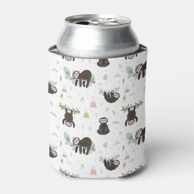 Enfriador De Latas Sleepy Sweet Sloth Pattern (Lata Anverso)