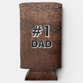 Enfriador De Latas Slim #1 Papá de aspecto de cuero