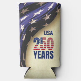 Enfriador De Latas Slim 250 Years American Independence Birthday