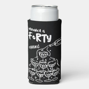 Enfriador De Latas Slim 40.ª mano de cumpleaños atrae Refrigeradores de be
