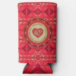 Enfriador De Latas Slim 40.º Aniversario del Ruby