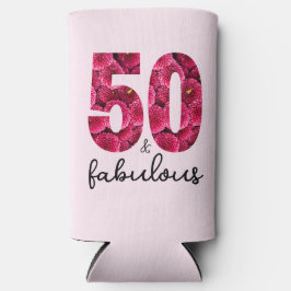 Enfriador De Latas Slim 50 y fabulosa fiesta de cumpleaños 50 de Floral Ro