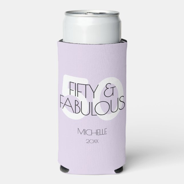 Enfriador De Latas Slim 50 y fabulosa Fiesta Purple Modern de los Cincuent (Frente Agua con Gas)