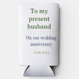 Enfriador De Latas Slim A mi esposo aniversario de bodas agregar nombre fe