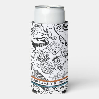 Enfriador De Latas Slim Abrigo para bebida con ambiente veraniego Tiki