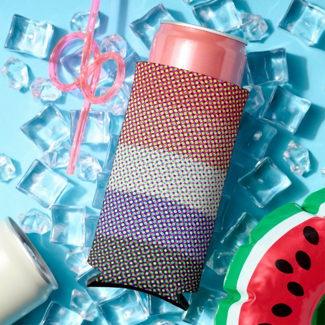 Enfriador De Latas Slim Abstract Cupioromantic Pride Flag   (Verano in situ)