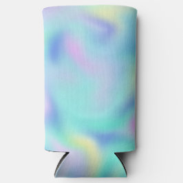 Enfriador De Latas Slim Abstract Pretty Pastel Swirls Pattern