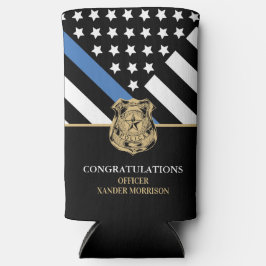 Enfriador De Latas Slim Academia de Policía de Graduación