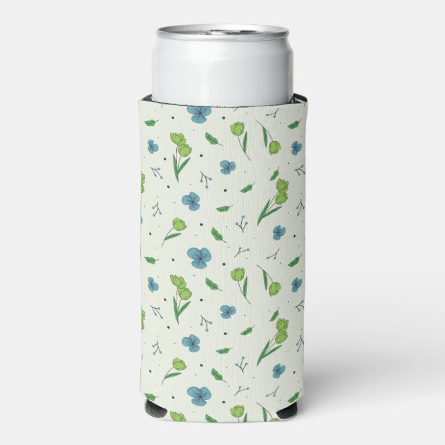 Enfriador De Latas Slim Acuarela de primavera sin problemas (Frente Agua con Gas)