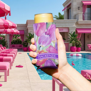 Enfriador De Latas Slim Acuarela floral