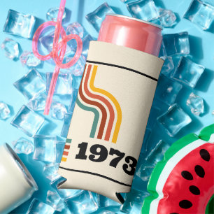 Enfriador De Latas Slim Afiche retro vintage de 1973 Cumpleaños o Reunión