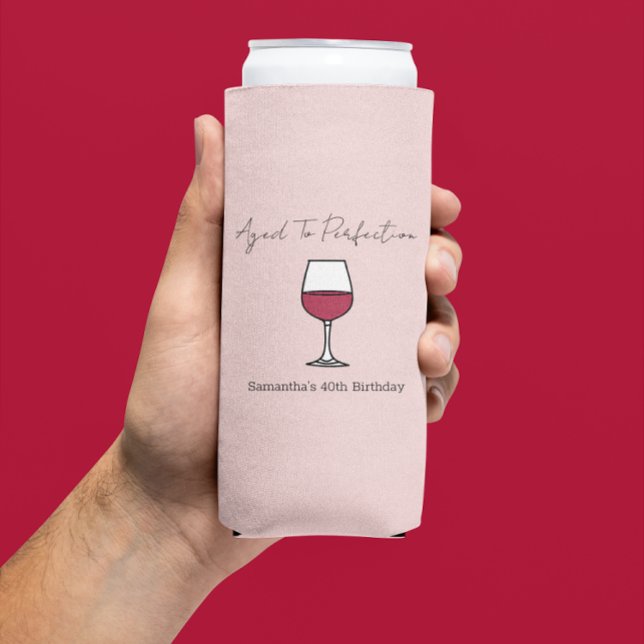 Enfriador De Latas Slim Ageto A Perfection Wine 40 cumpleaños (Subido por el creador)