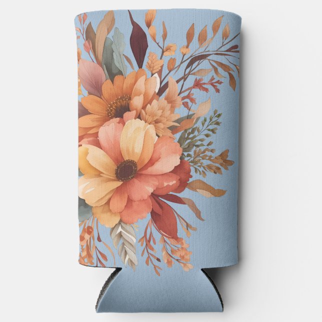 Enfriador De Latas Slim Agradecido y agradecido Día de Acción de Gracias F (Anverso)