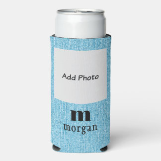 Enfriador De Latas Slim Agrega tu foto con nombre inicial, Trendy Slim