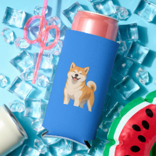 Enfriador De Latas Slim Akita Feliz de Anime