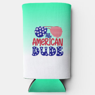 Enfriador De Latas Slim All American Dude-32286