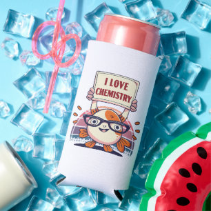 Enfriador De Latas Slim Amantes de Guppies y Química