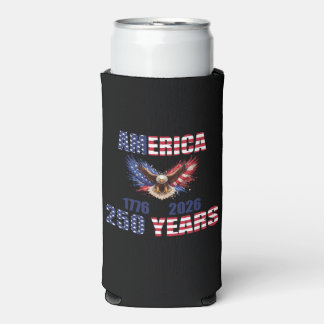 Enfriador De Latas Slim América 250 Años – Águila Patriótica 1776–2026 EE.