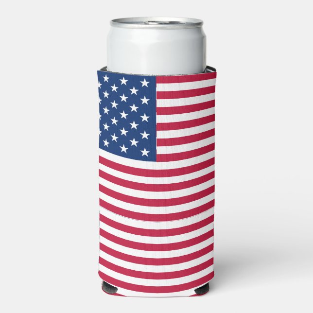 Enfriador De Latas Slim American Flag Pride Design-76353 (Frente Agua con Gas)