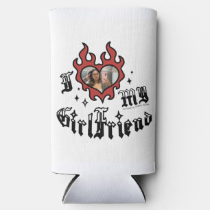 Enfriador De Latas Slim Amo a mi novia - Rojo - DingusDesign