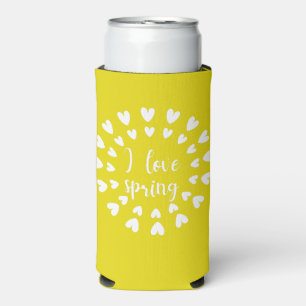 Enfriador De Latas Slim Amor primaveral, corazones pequeños