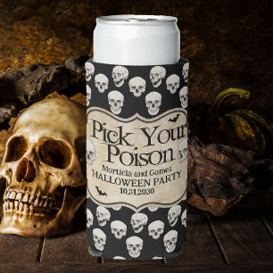 Enfriador De Latas Slim Apothecario personalizado de Halloween Adulto Vint