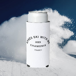 Enfriador De Latas Slim Après Ski With Me Winter Ski Escudo Party Favor